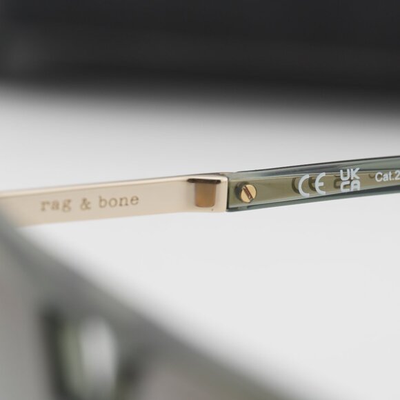 Rag & Bone RNB1074/S 03UK 98 Aviator Sunglasses - Green/Gold/Brown Teal - Picture 6 of 11